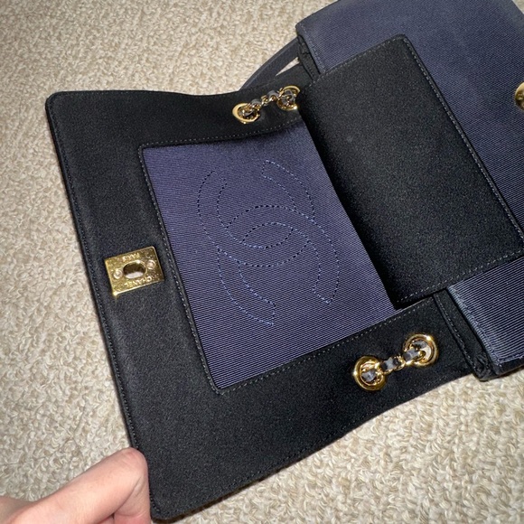 Chanel Mademoiselle Classic Quilted Satin Grosgrain Small Crossbody Flap Bag - Picture 10 of 16